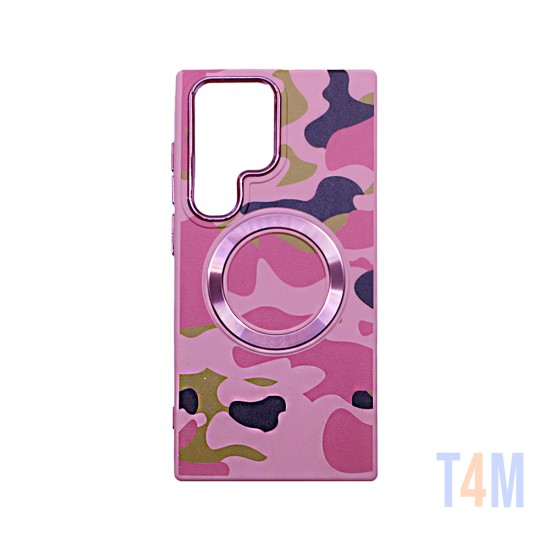 Designer Magnetic Case for Samsung Galaxy S23 Ultra Pink